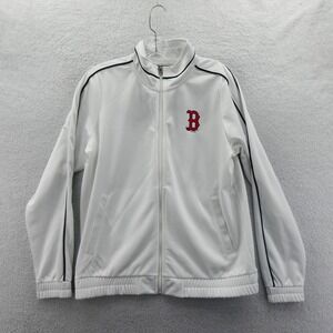 G-III Jacket Womens Medium Boston Red Sox White‎ Full Zip Track Vintage Y2K NWT